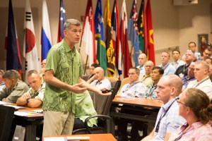 Dr. William Wieninger leads a discussion photo