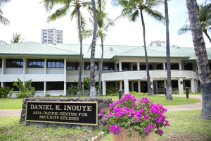  DKI APCSS building: Faculty and staff at the Daniel K. Inouye Asia-Pacific Center for Security Studies, located in Waikiki, has educated, empowered and connected nearly 10,000 U.S. and international security practitioners in the interest of building peace and stability in the Asia-Pacific region.