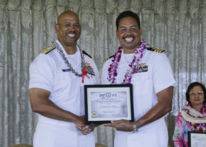 Cmdr James Matthews, head of Resource Management at DKI APCSS, is recognized as “Mentor of the Year" photo.