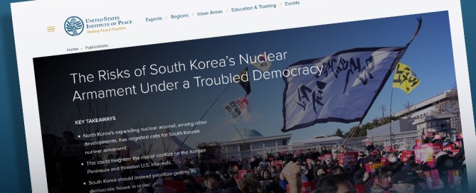 The United States Institute of Peace screenshot showing a photo of a protest