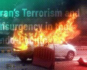 An Israeli embassy car up in flames after a 2012 Iranian bombing in New Delhi
