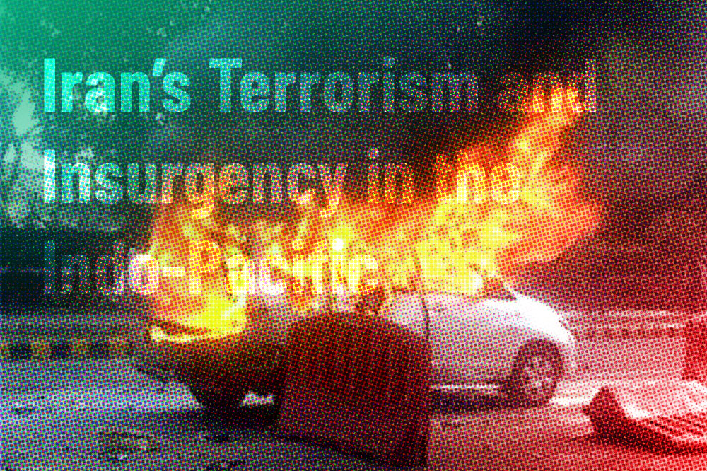 An Israeli embassy car up in flames after a 2012 Iranian bombing in New Delhi