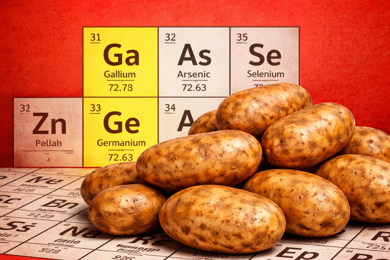 Potato with Show more images Periodic Table of the Elements backdrop