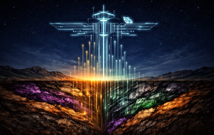 A visual representation of the journey from raw mineral deposits to advanced defense technology, symbolizing the transformation of resources into strategic capability.