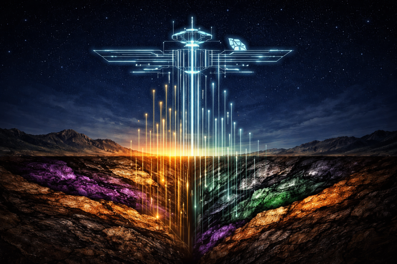 A visual representation of the journey from raw mineral deposits to advanced defense technology, symbolizing the transformation of resources into strategic capability.